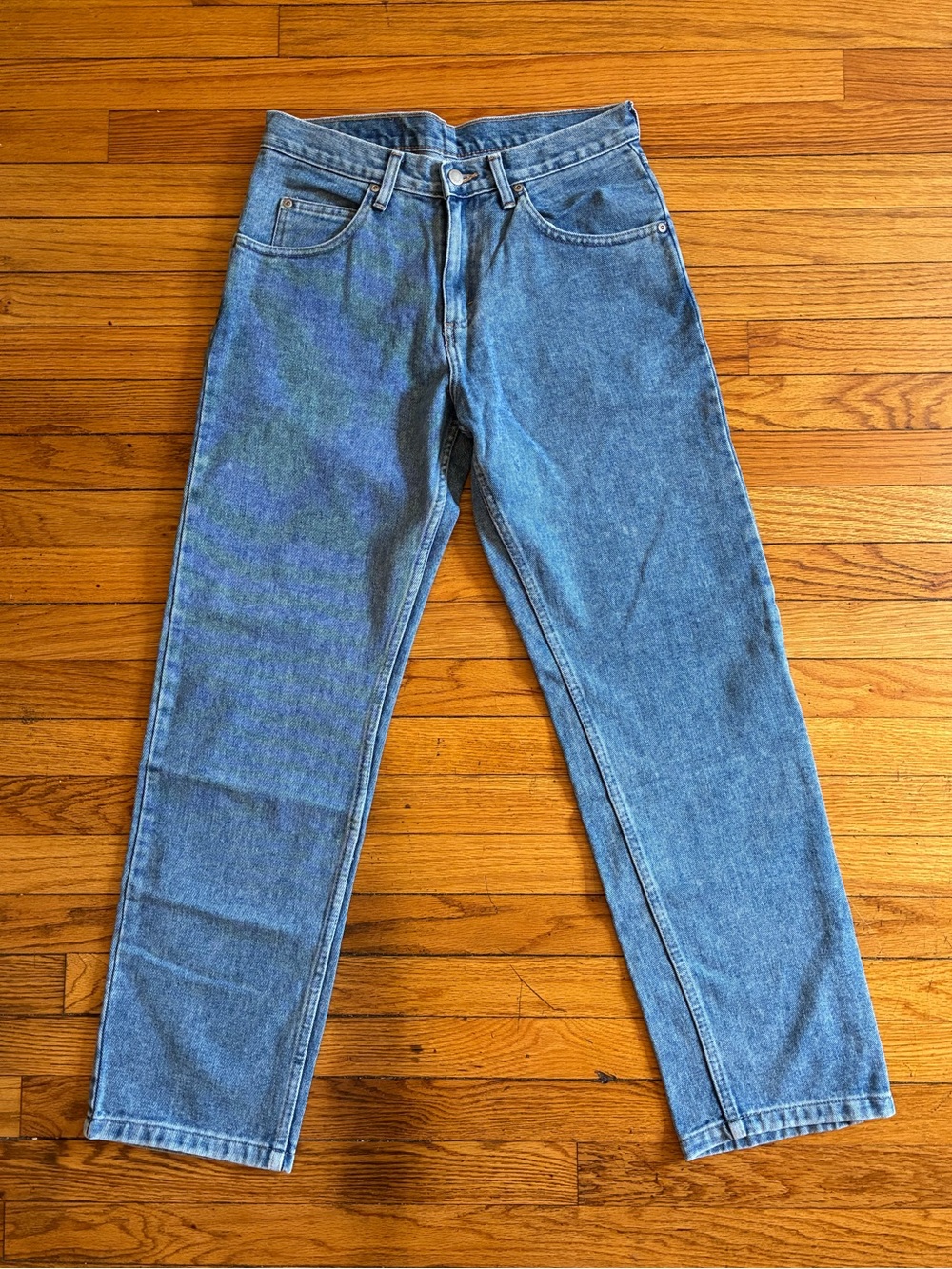 Wrangler Men's Five Star Premium Denim Relaxed Fit Jean stonewash size 29-30